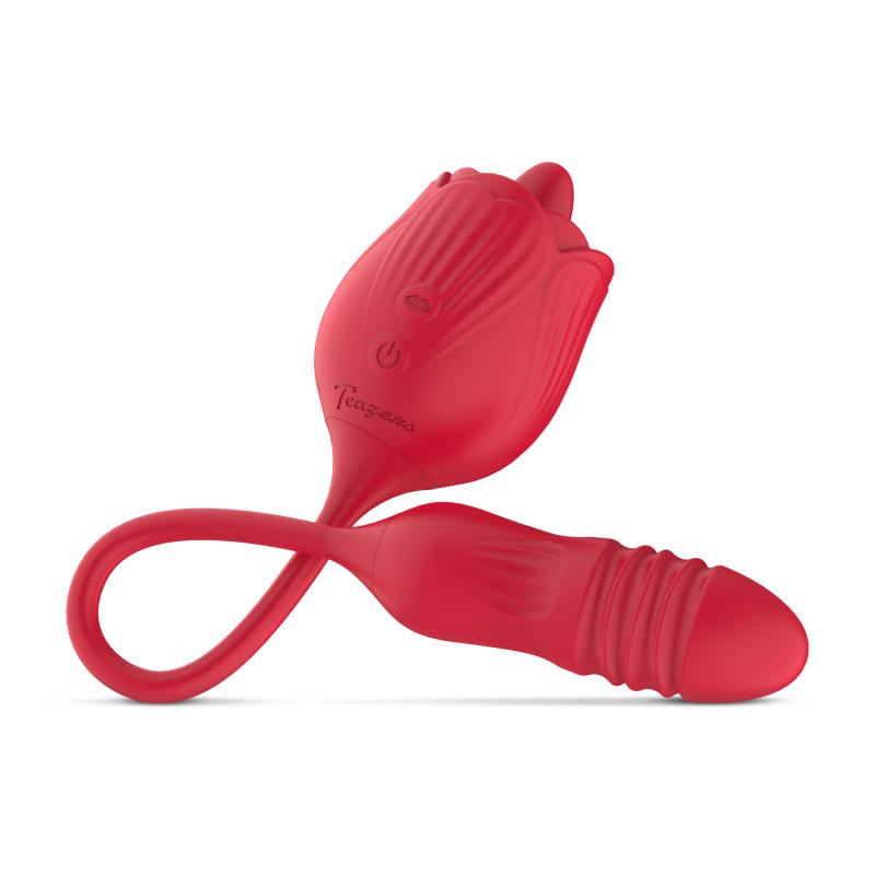 Teazers »Rose« Auflege- & Vibrator mit Stoßfunktion