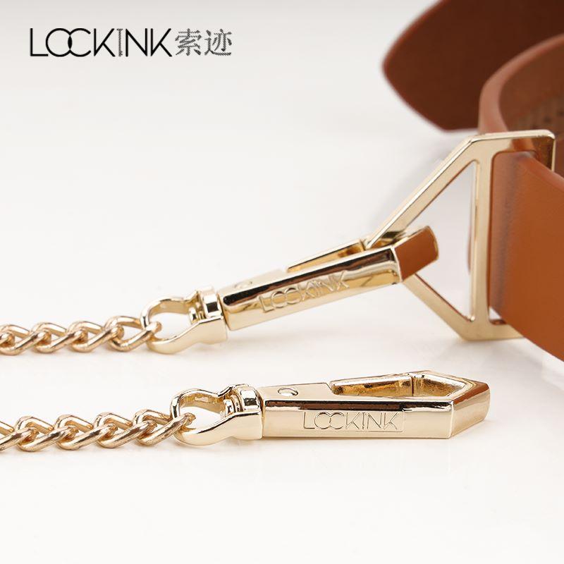 LOCKINK - Halsband mit Leine Set - braun