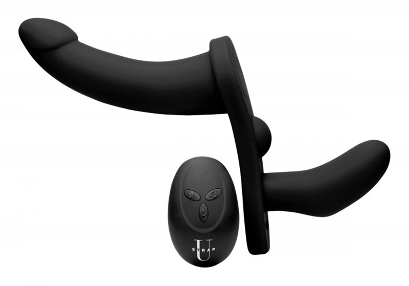 Strap U »Double Take« Doppelstrap-On mit Vibration & Fernbedienung