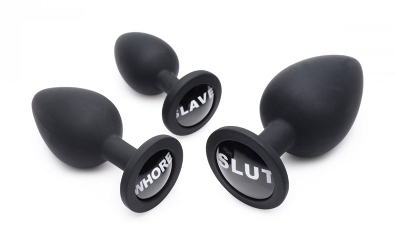 Master Series »Dirty Words« 3-teiliges Analplug-Set