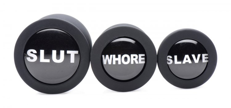 Master Series »Dirty Words« 3-teiliges Analplug-Set