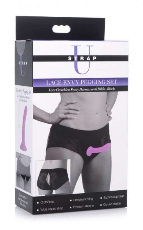 Strap U »Lace Envy« Strap-On-Panty mit offenem Schritt