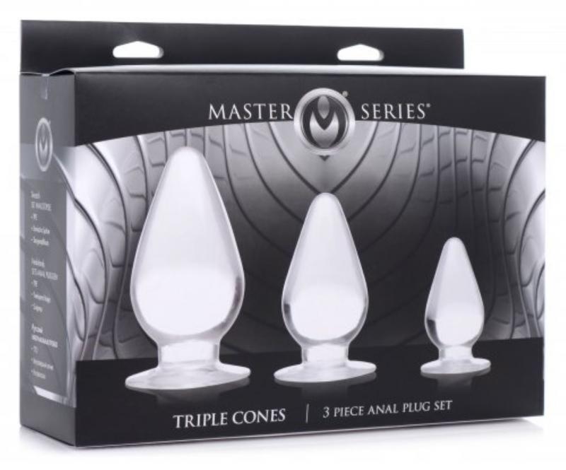 Master Series »Triple Cones« 3-teiliges Analplug-Set