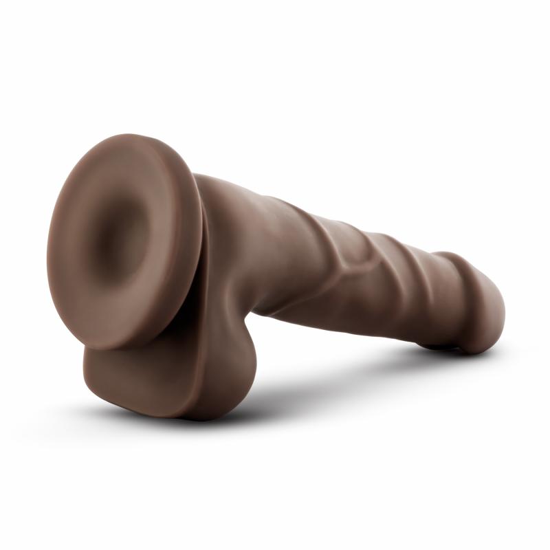 Dr. Skin Realistischer Dildo mit Saugnapf - 20 cm - Schokoladenbraun