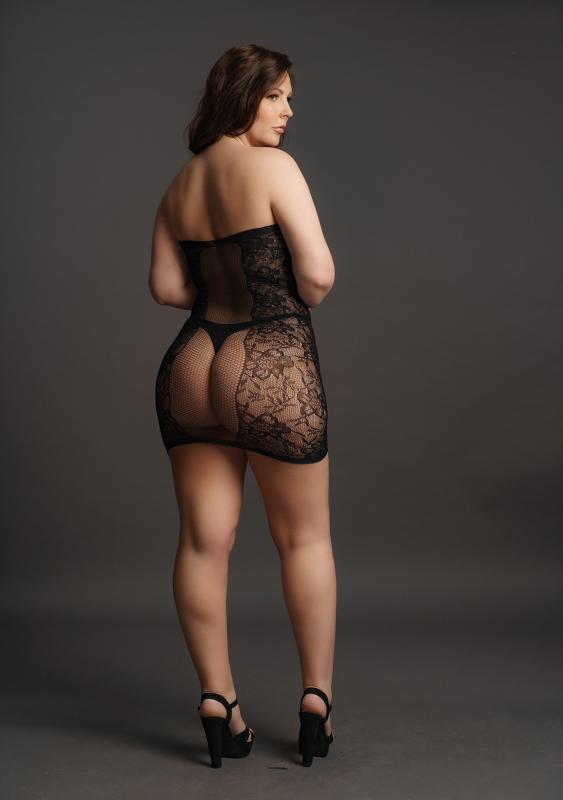 Trägerloses Minikleid für Kurven