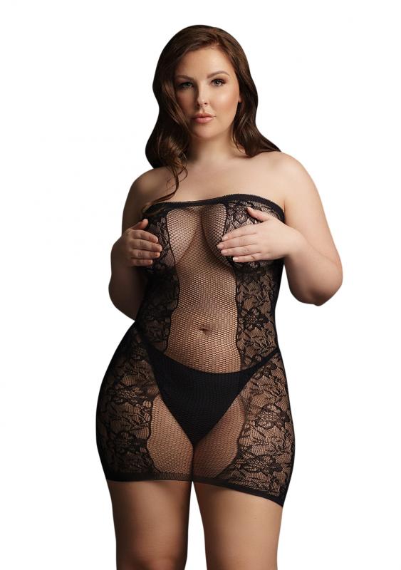 Trägerloses Minikleid für Kurven