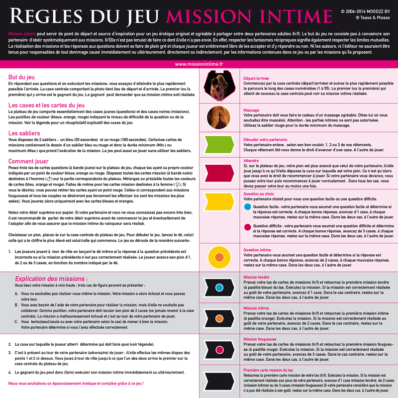 Tease & Please - Erotisches Brettspiel - Mission Intime Klassik (FR)