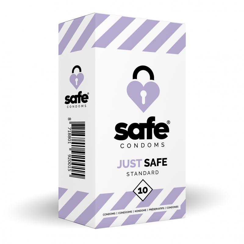 SAFE – Kondome mit silikonbasiertem Gleitmittel – Standard – 10 Stück