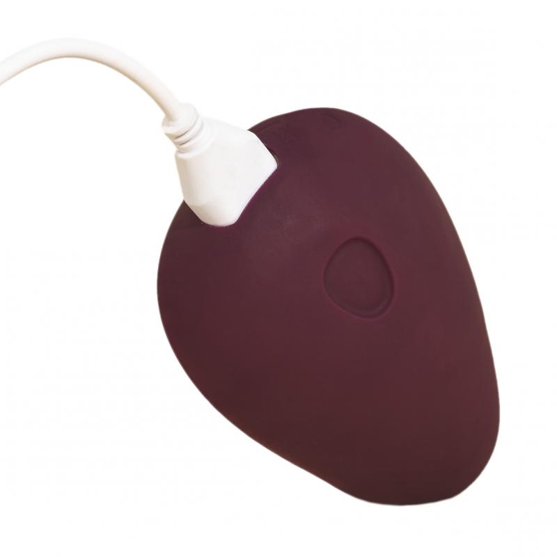 Dame - Pom Flexible Vibrator - Dunkelrot