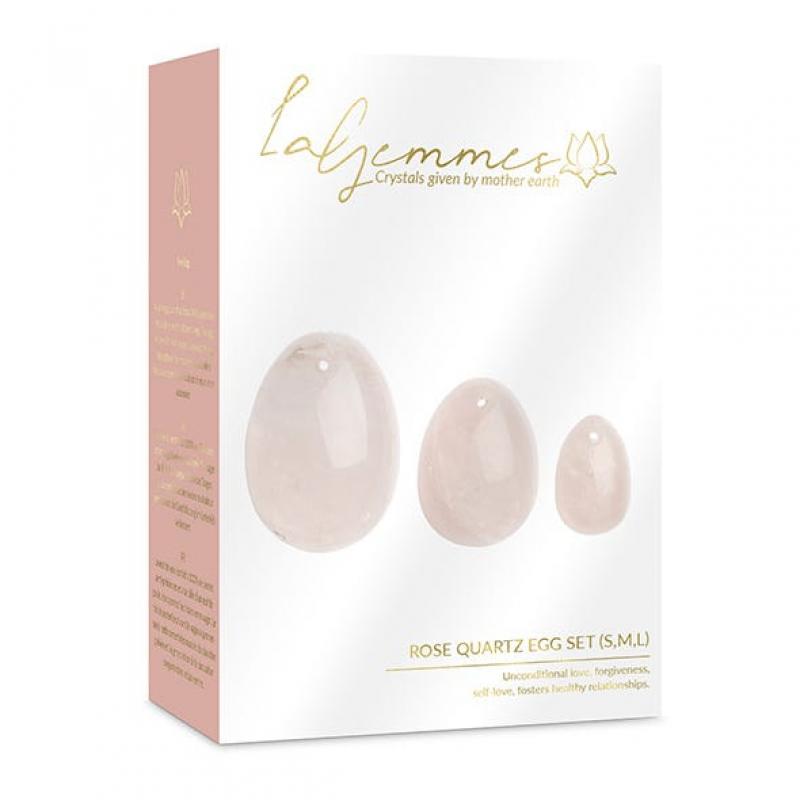 La Gemmes »Rosenquarz« Yoni-Ei Set