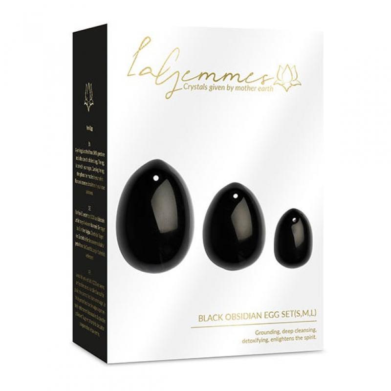 La Gemmes »Obsidian« Yoni-Ei Set