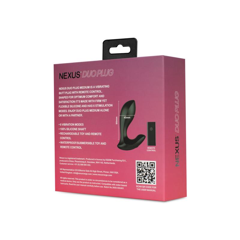 Nexus »Duo Medium« Analplug mit Vibration