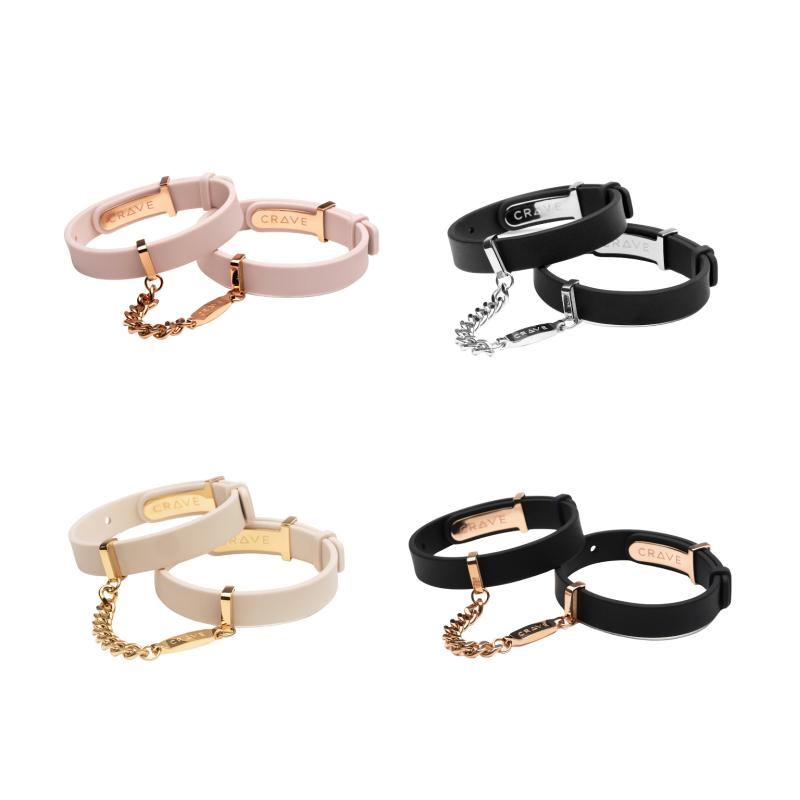 Crave - ID Handschellen - Schwarz/Roségold