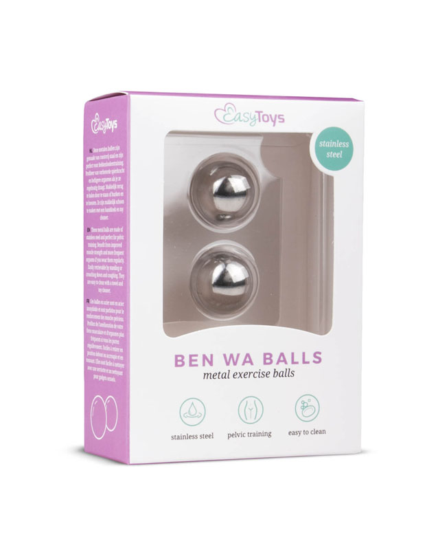 EasyToys – Magnetische Ben Wa Liebeskugeln 19 mm in Silber