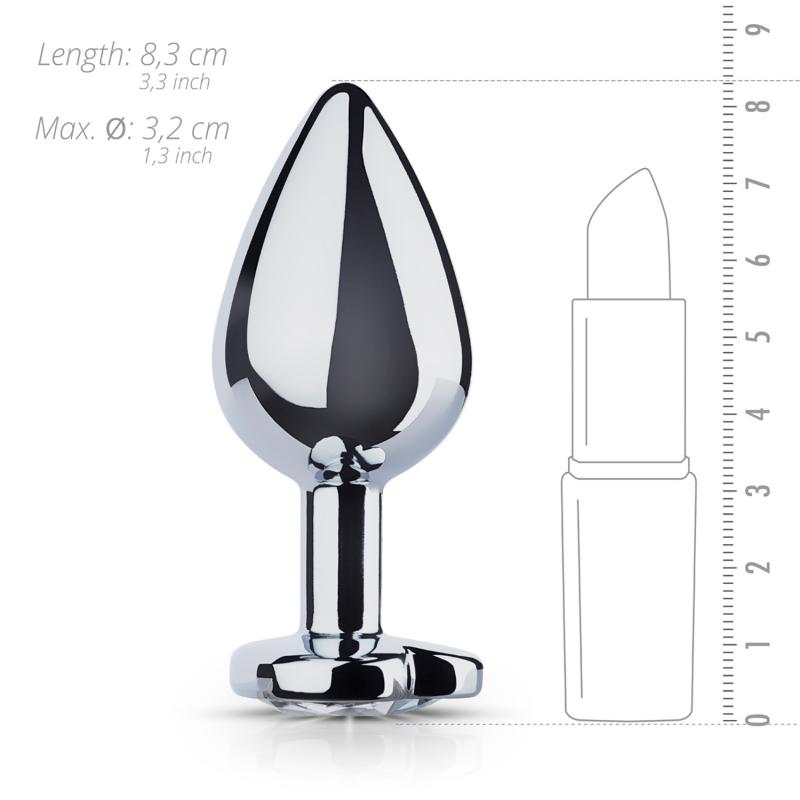 EasyToys »Silber Herz M« Analplug aus Metall