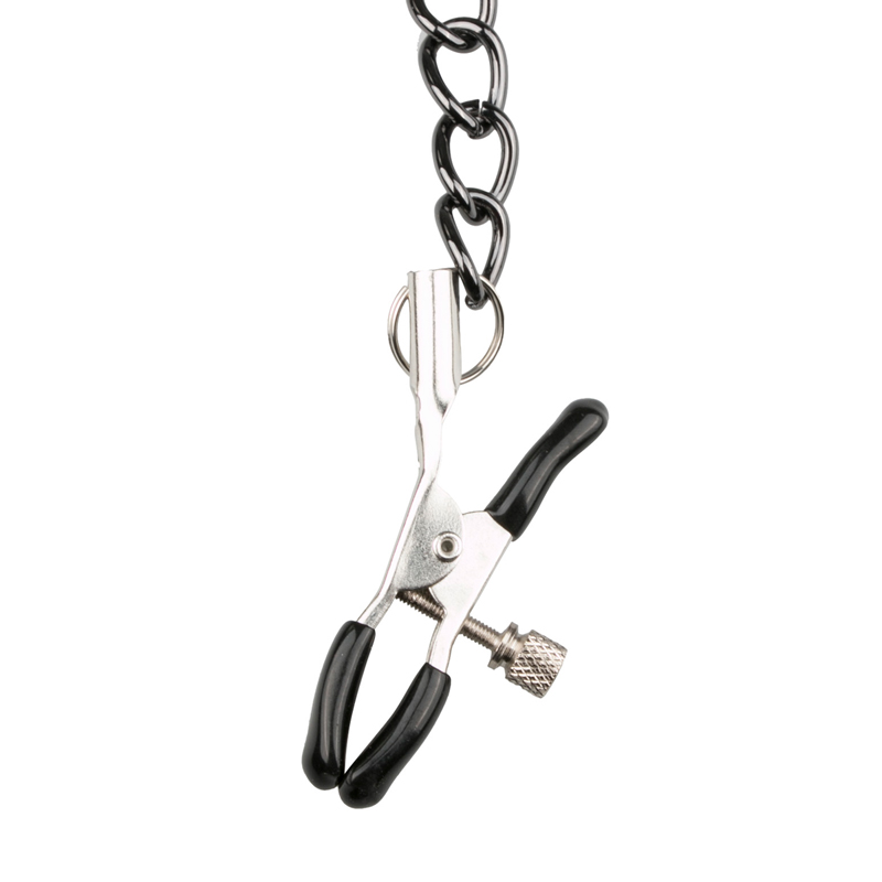 EasyToys Halsband mit Leine & Nippelklemmen