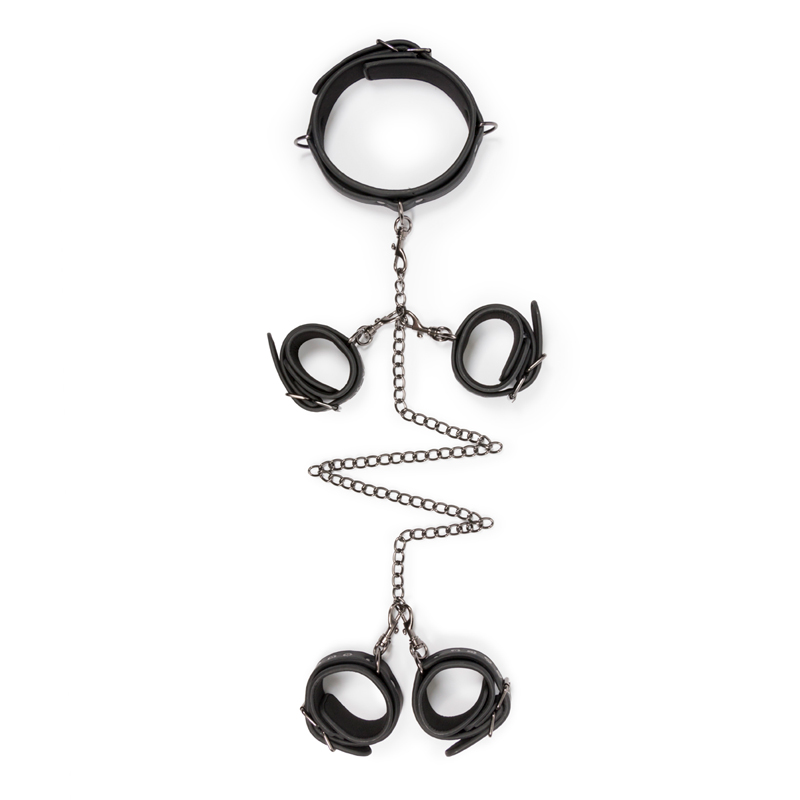 EasyToys Halsband, Hand- und Fußfesseln Bondage-Set
