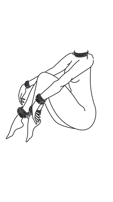 EasyToys Halsband, Hand- und Fußfesseln Bondage-Set