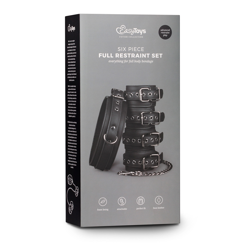 EasyToys Halsband, Hand- und Fußfesseln Bondage-Set