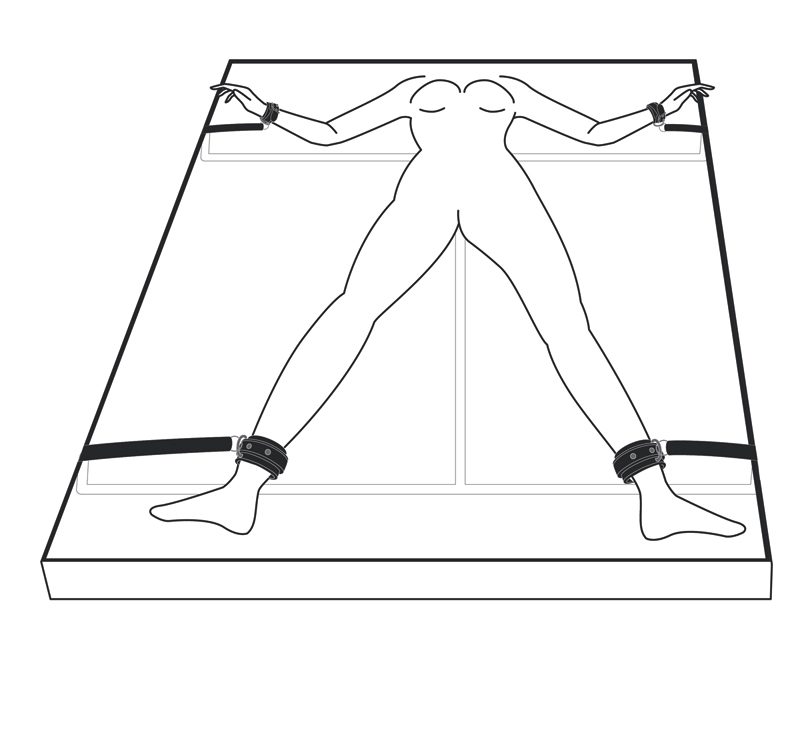 EasyToys »Under Mattress Restraint« Bondage-Set