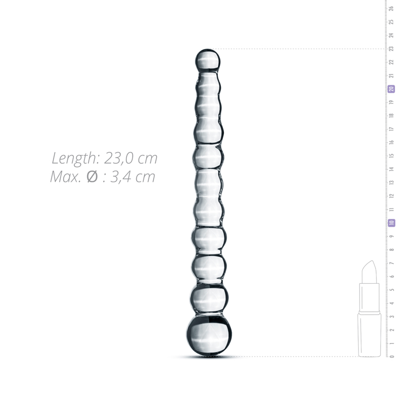 Gildo »gewellt« Glasdildo - 23cm