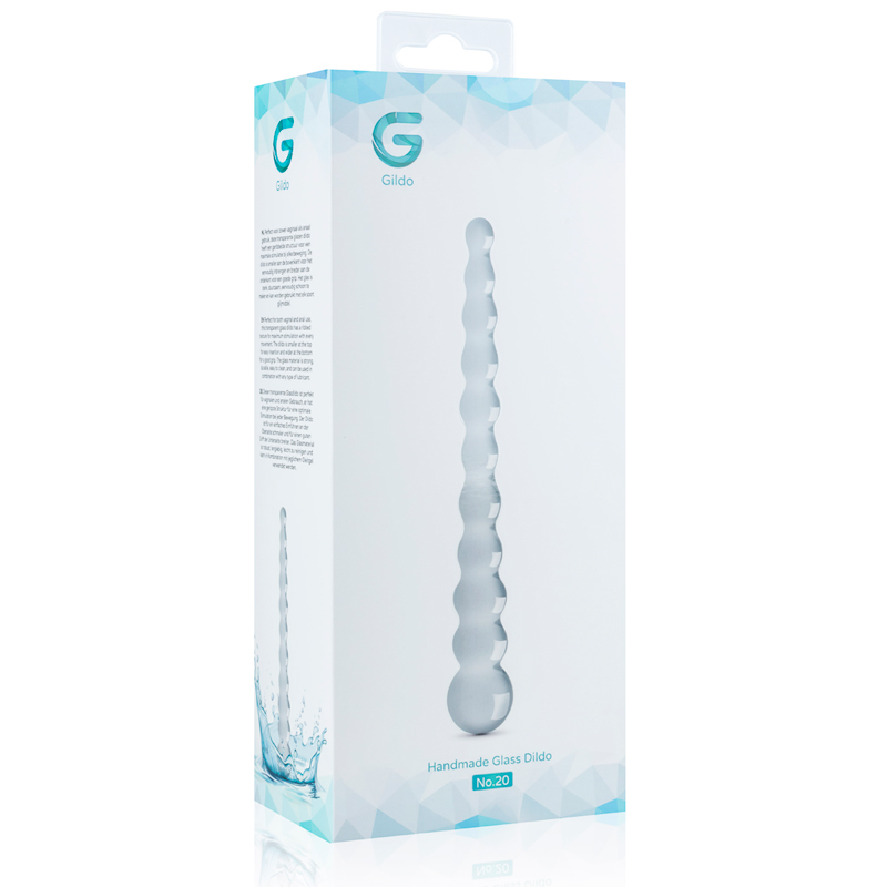 Gildo »gewellt« Glasdildo - 23cm