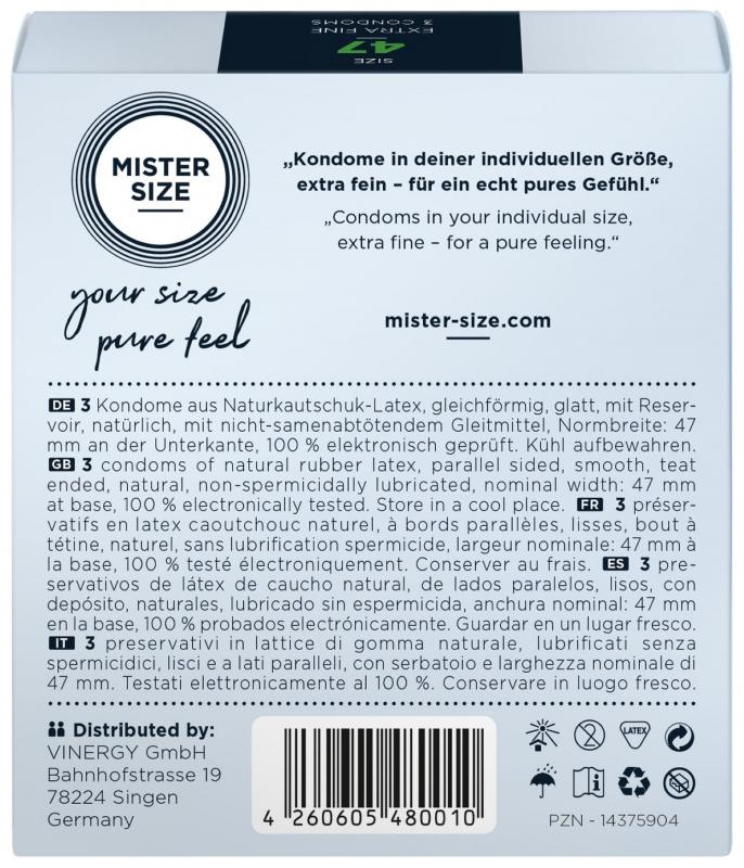 MISTER.SIZE 47 mm Kondome 3 Stück