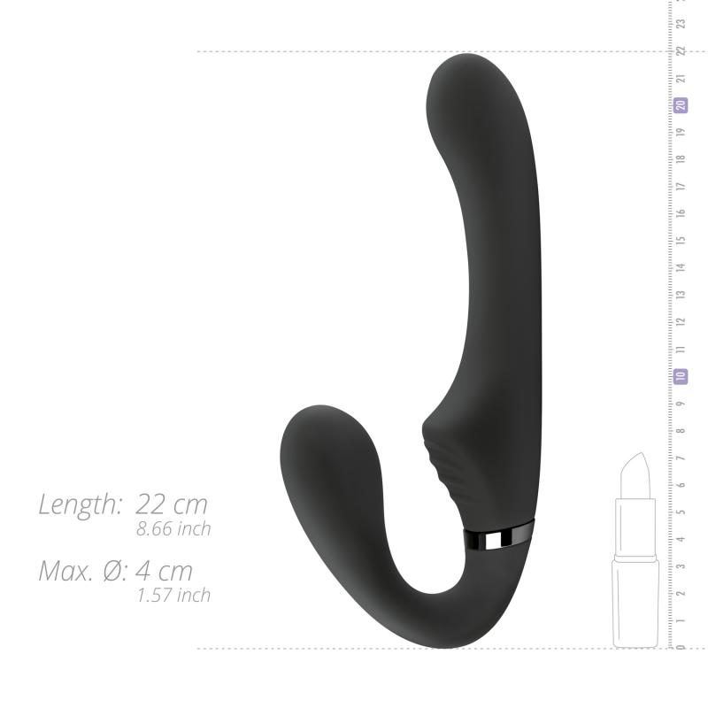 No-Parts »Avery« halterloser Strap-On mit Vibration & Fernbedienung 22 cm