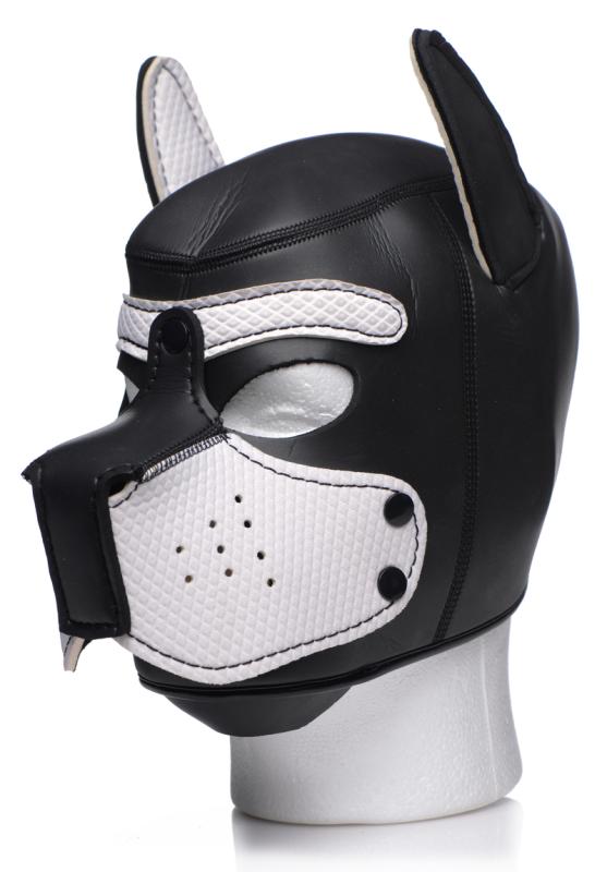 Spike Puppy BDSM Hood - Schwarz/Weiß