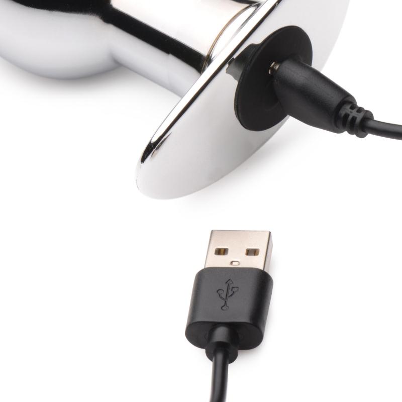 Master Series »Chrome Blast« Analplug mit Vibration & Fernbedienung