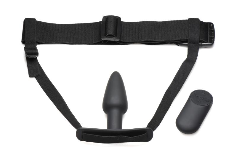 Master Series »Bum Tastic« Analplug mit Vibration & Gurtzeug