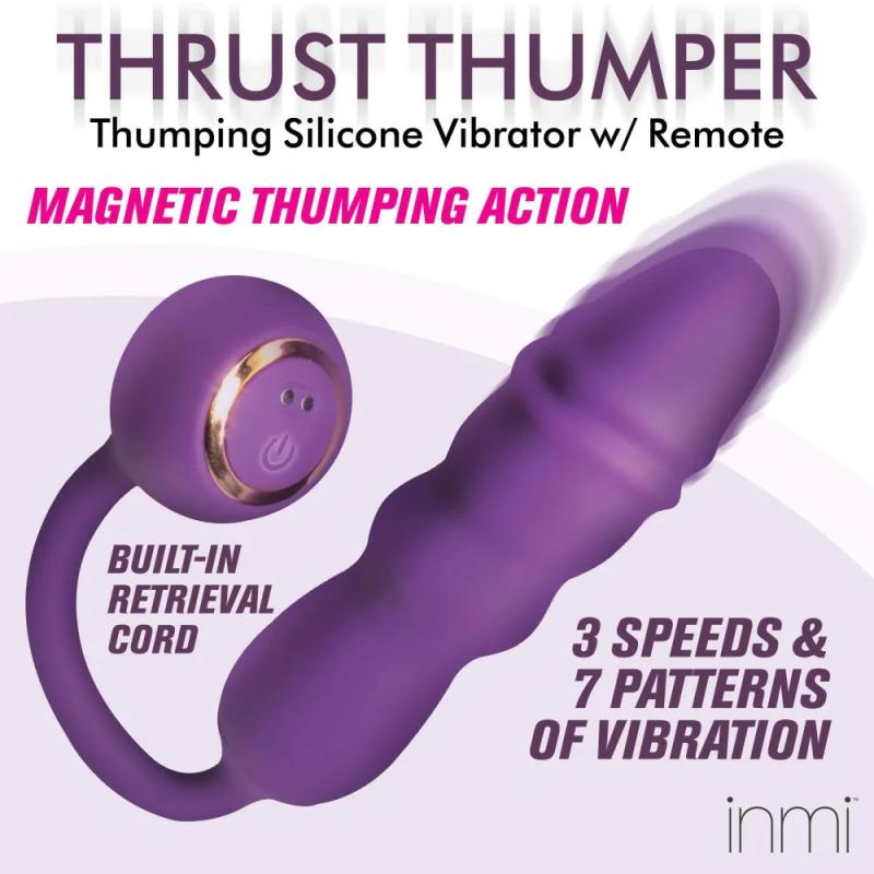 Thru Thumper Stoßender Silikonvibrator mit Fernbedienung