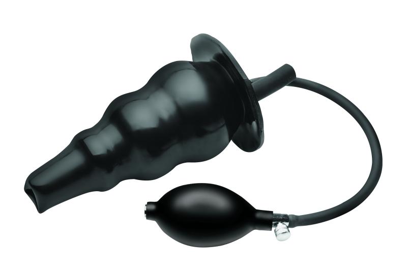 Aufblasbarer Einlauf-Buttplug - Schwarz