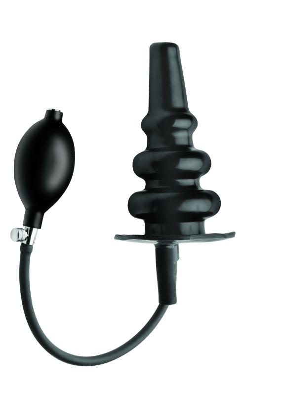 Aufblasbarer Einlauf-Buttplug - Schwarz
