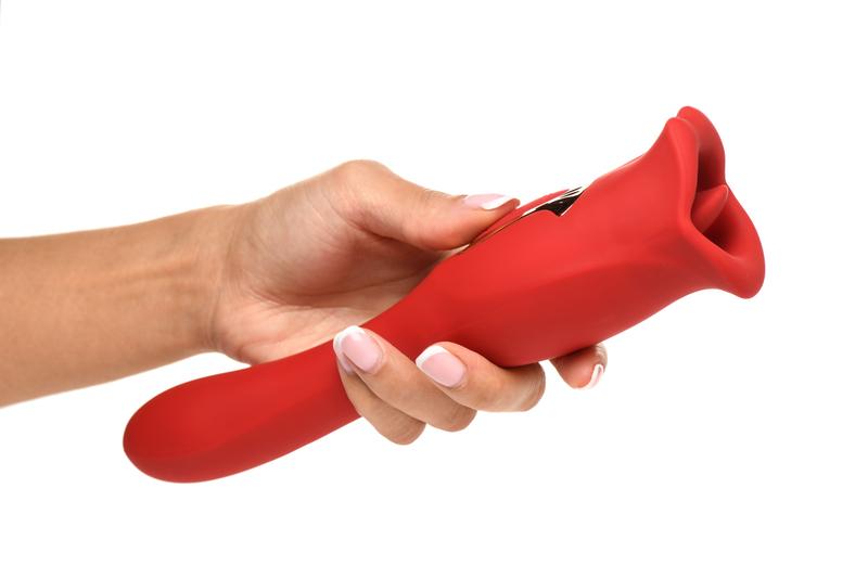 Lickgasm Kus + Doppelseitiger Kuss Vibrator - Rot