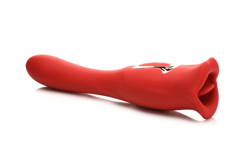 Lickgasm Kus + Doppelseitiger Kuss Vibrator - Rot