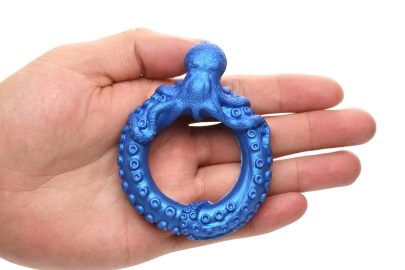 XR Brands - Poseidons Octo-Ring Silikon-Penisring - Blau