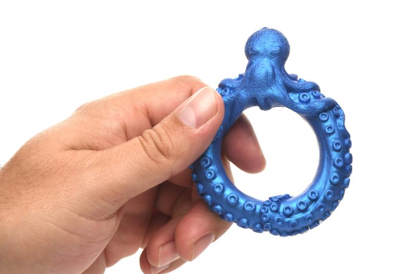 XR Brands - Poseidons Octo-Ring Silikon-Penisring - Blau