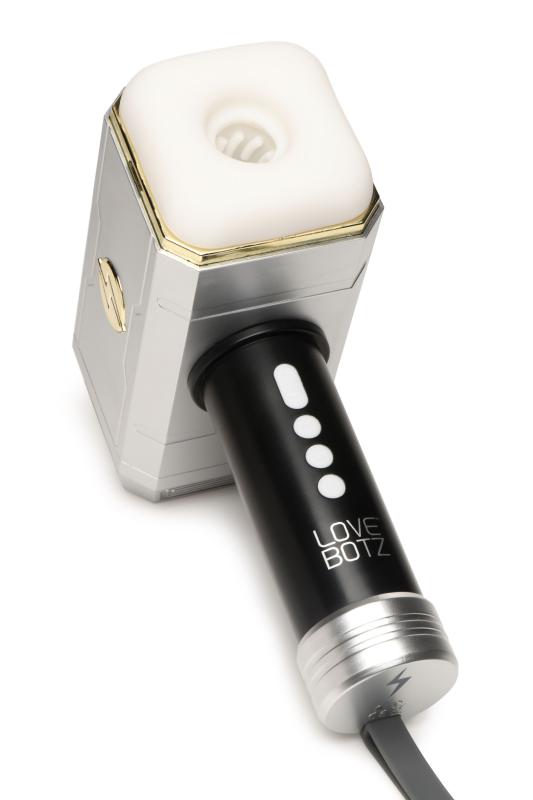 XR Brands - Thunder Stroker Saugender Masturbator - Silber & Schwarz