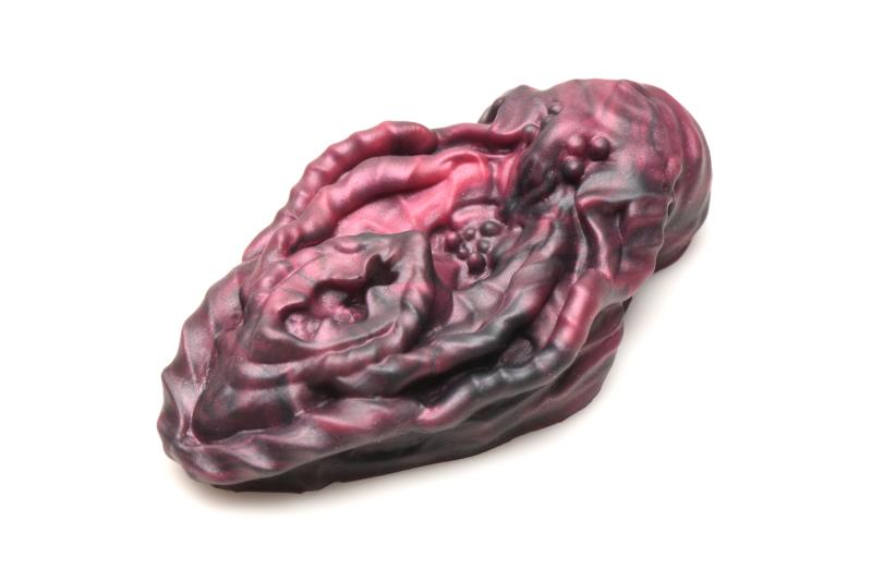 XR Brands - Xeno Pussy Vulva Silikon Grinder - Rot & Schwarz