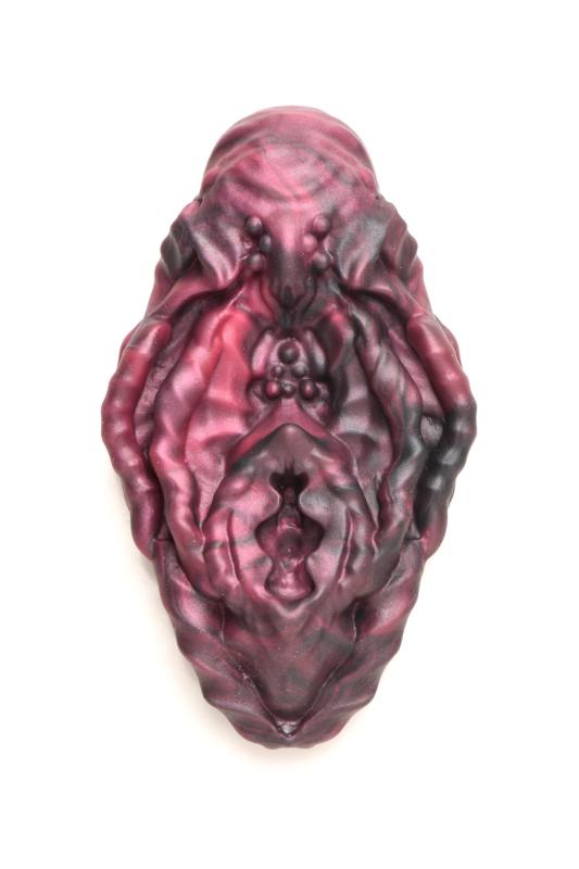 XR Brands - Xeno Pussy Vulva Silikon Grinder - Rot & Schwarz
