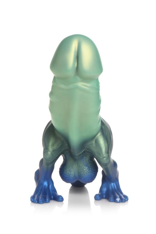 XR Brands - Jurassic Cock Dinosaurier Dildo - Grün & Blau