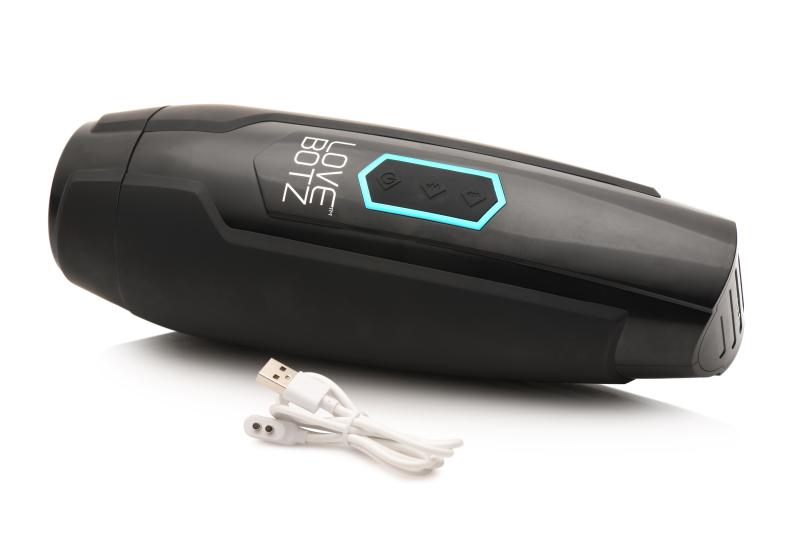 XR Brands - Stoßende und Vibrationsmasturbator - Schwarz