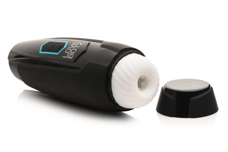 XR Brands - Stoßende und Vibrationsmasturbator - Schwarz