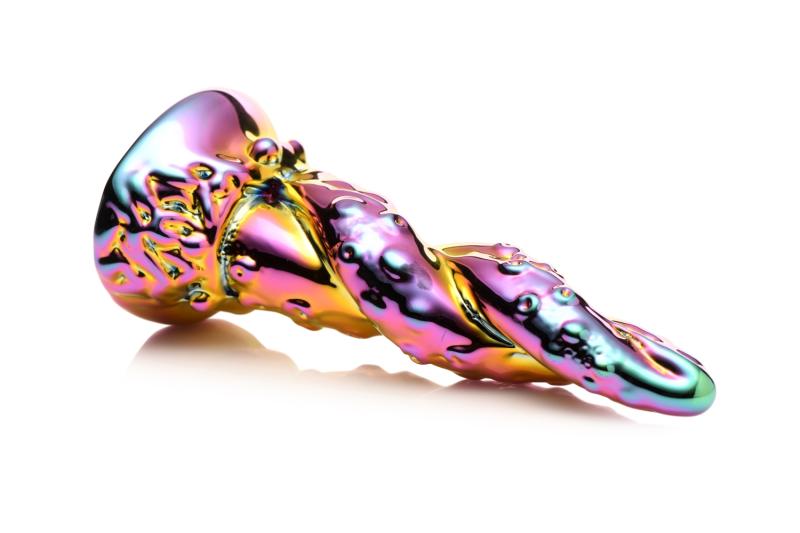 XR Brands - Bezaubernder Regenbogen Glasdildo - Gelb & Pink