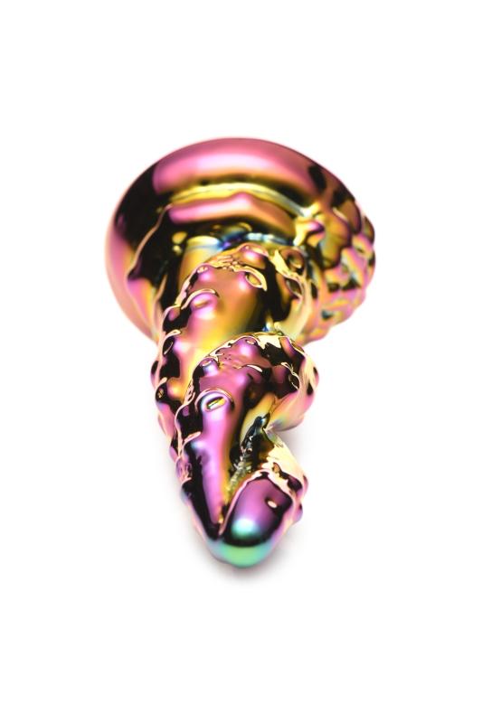 XR Brands - Bezaubernder Regenbogen Glasdildo - Gelb & Pink