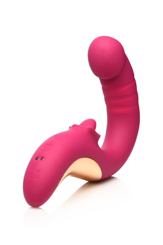 XR Brands - Tease & Please Leckende & Stoßende Vibrator - Rosa