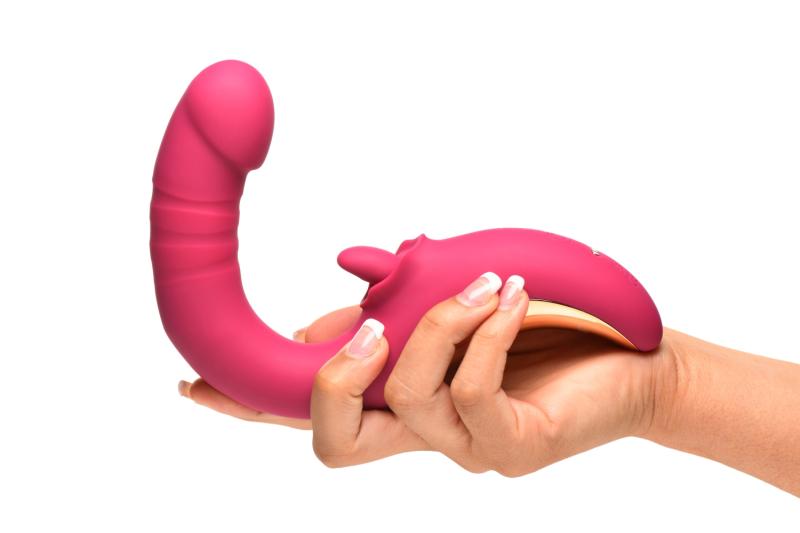 XR Brands - Tease & Please Leckende & Stoßende Vibrator - Rosa