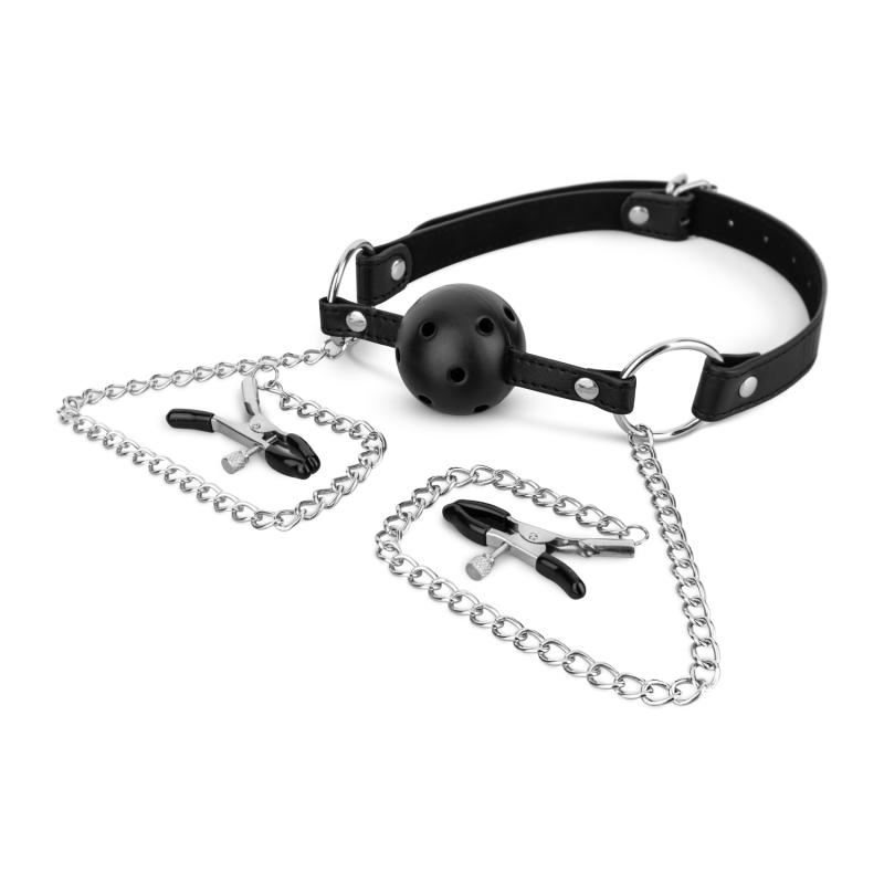 Bedroom Fantasies - Halsband mit Leine - Silber