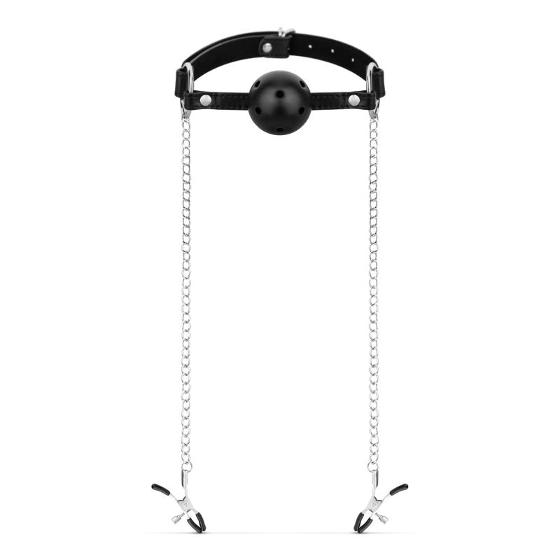 Bedroom Fantasies - Halsband mit Leine - Silber